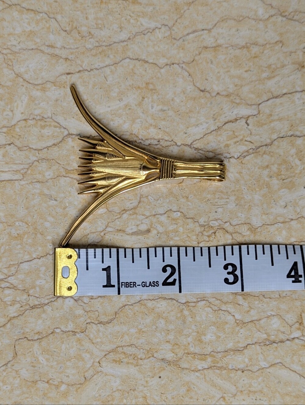 Vintage Metropolitan Museum Art Gold Tone Egyptian Lotus Blossom Pendant 1976 - Picture 8 of 9